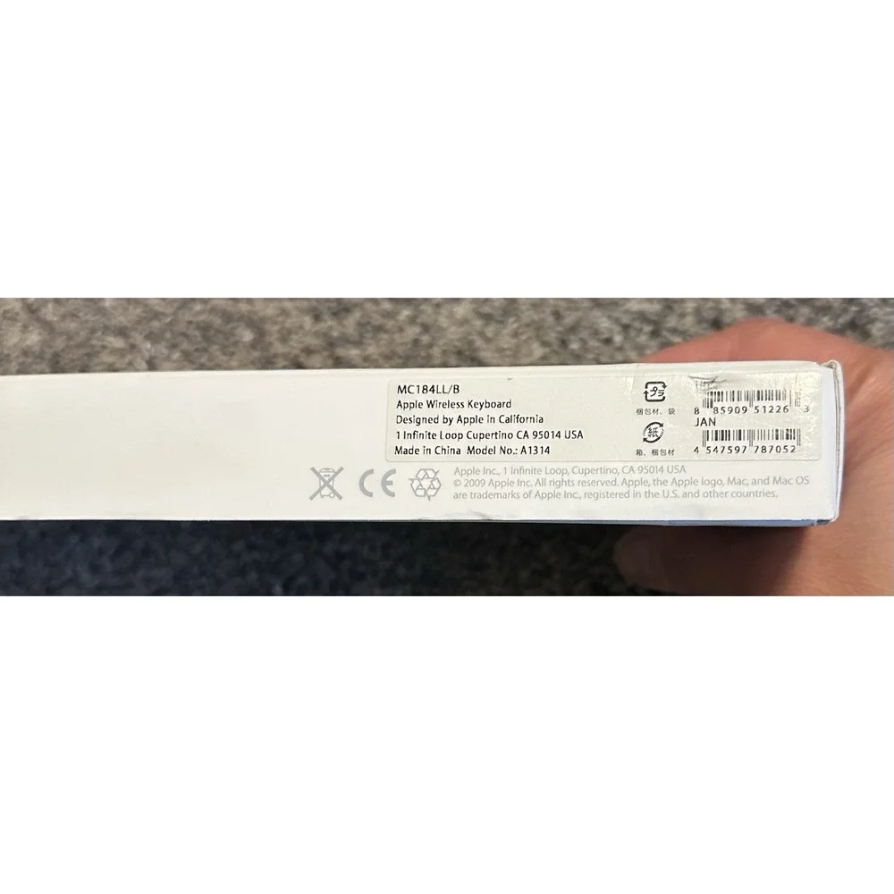 Apple Wireless Bluetooth Keyboard 2009 A1314 Aluminum iMac 11 Inch By 5 Inch